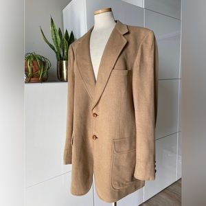Vintage Camel Hair Blazer Vintage Menswear Suit Jacket Big and Tall